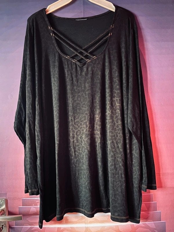 Leuke tuniek uit Ibiza met kruisbandjes maat 46 nu 17,99€, Kleding | Dames, Zwart, Maat 46/48 (XL) of groter, Made in Ibiza, Ophalen of Verzenden