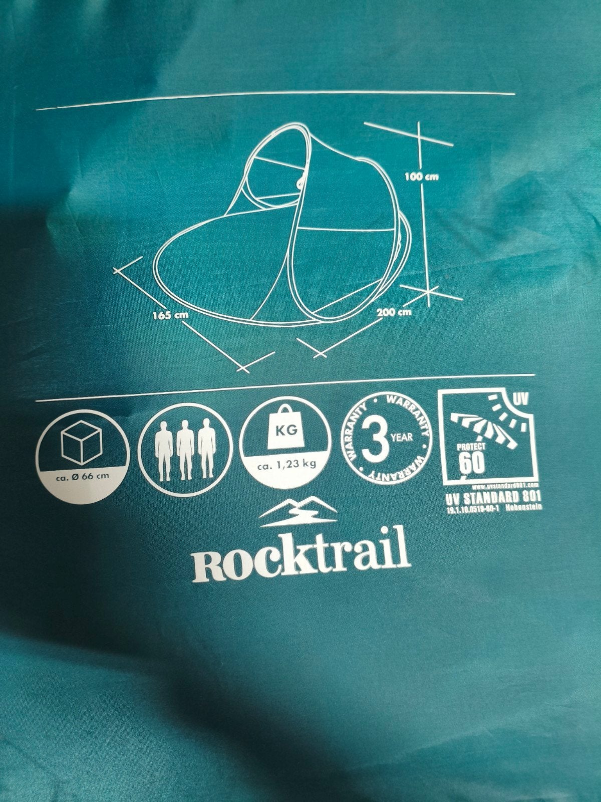 Rocktrail pop-up tent voor 2-3 personen, Ophalen of Verzenden, Zo goed als nieuw, Tot en met 3