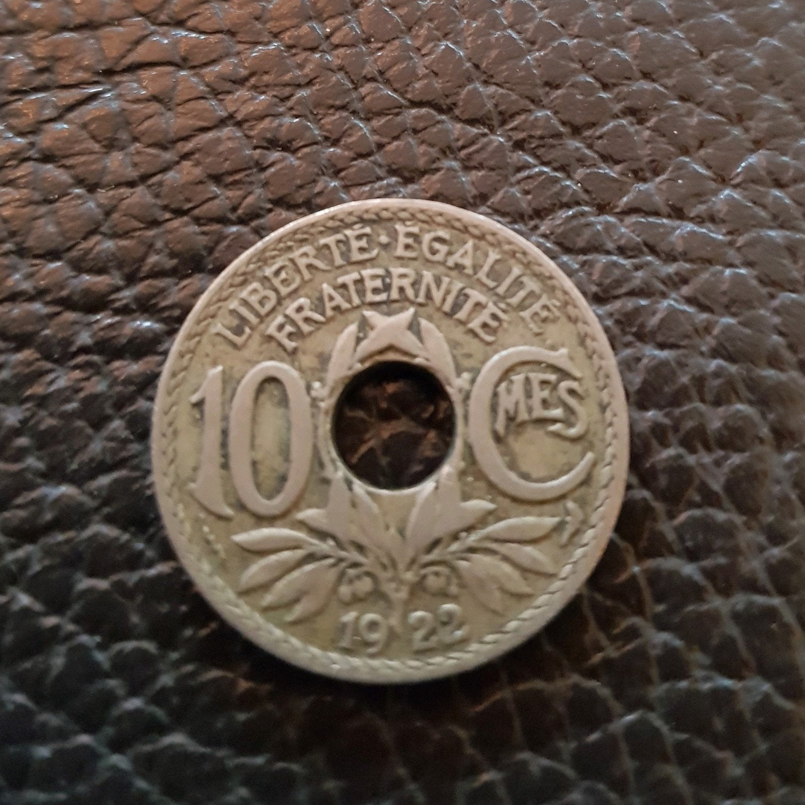 Zeldzame Franse 10 Centimes Munt 1922, Ophalen of Verzenden, Frankrijk, Losse munt