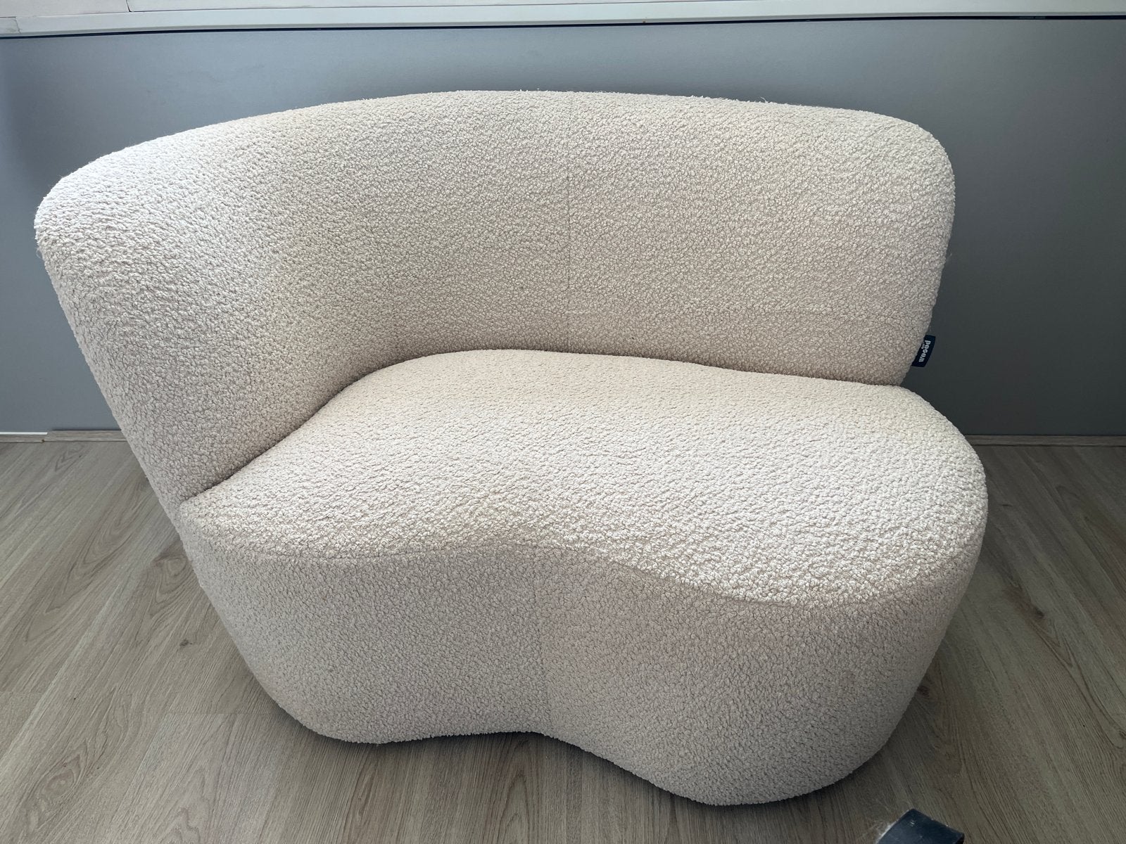 Bankje Wood Fauteuil - Crème wit, Huis en Inrichting, Fauteuils, Ophalen, Zo goed als nieuw, Stof, 75 tot 100 cm