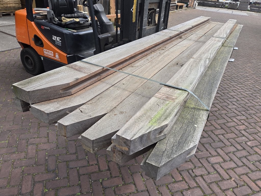 6 m2 Azobé hardhouten damwand 8 cm dik - nr: DW68, Ophalen, 250 cm of meer, Planken, Hardhout