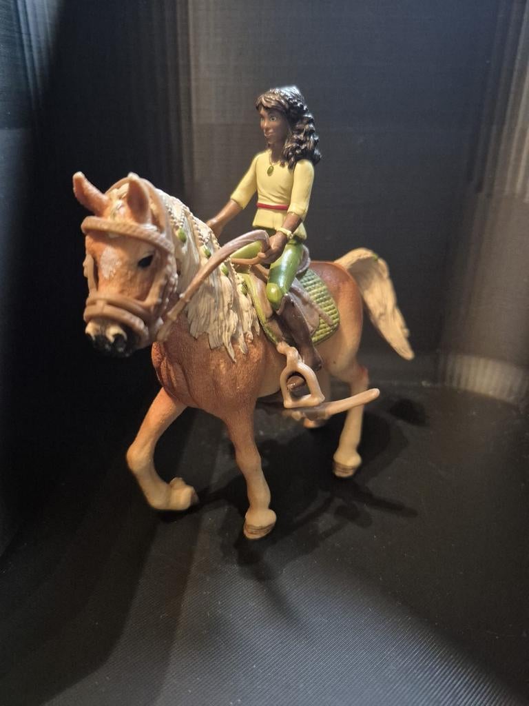 Schleich paard met ruiter en afneembaar zadel, Ophalen of Verzenden