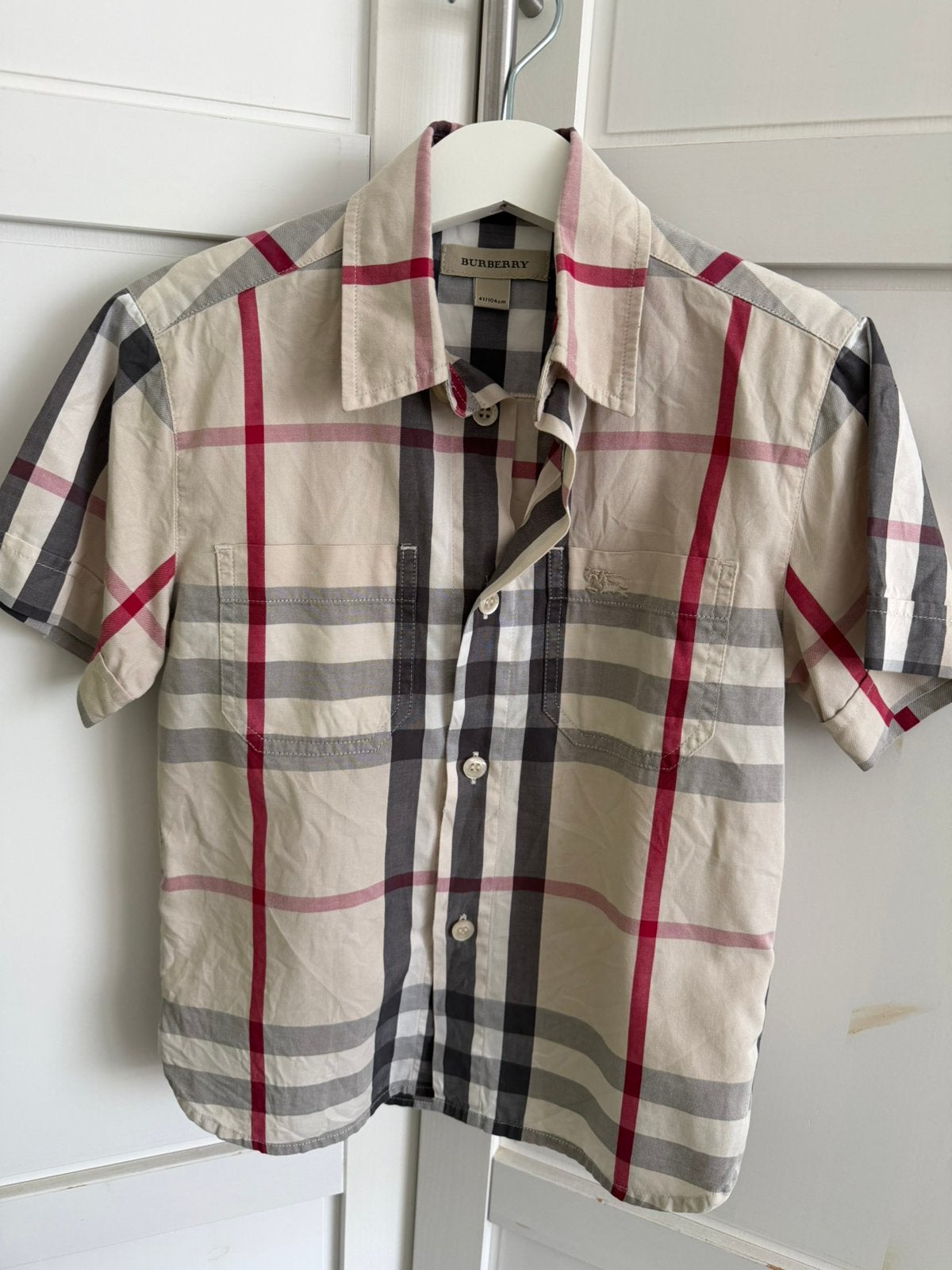 Jongens Burberry blouse maat 104, Ophalen of Verzenden, Zo goed als nieuw, Jongetje, Overhemdje of Bloesje