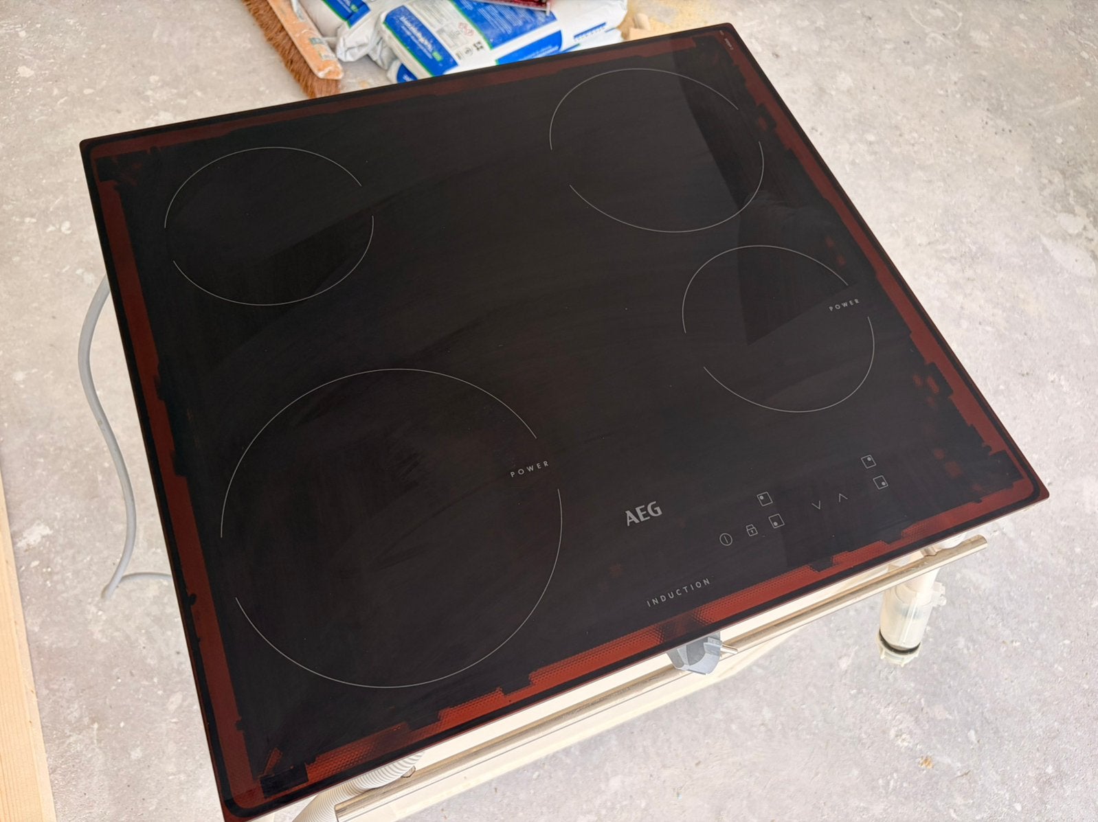 AEG Inductiekookplaat (4 pits), Ophalen, Gebruikt, 4 kookzones, Inbouw
