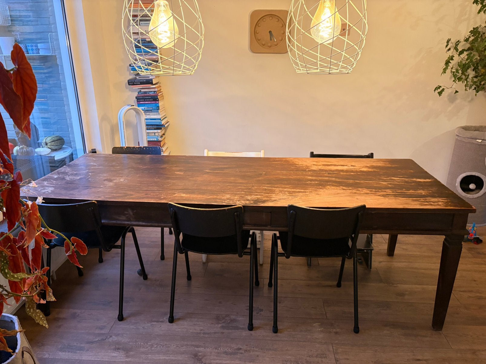 Grote eetkamertafel, Ophalen, Gebruikt, 200 cm of meer, 50 tot 100 cm