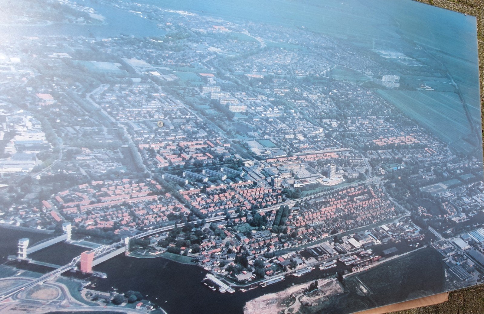 lucht foto van Krimpen a/d IJssel uit de oude tijd., Ophalen of Verzenden, Gebruikt, Overige materialen