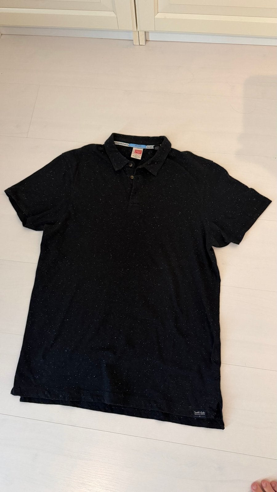 Scotch & Soda Polo Shirt Maat L - Zwart met spikkels, Kleding | Heren, T-shirts, Ophalen of Verzenden, Gedragen, Maat 52/54 (L)