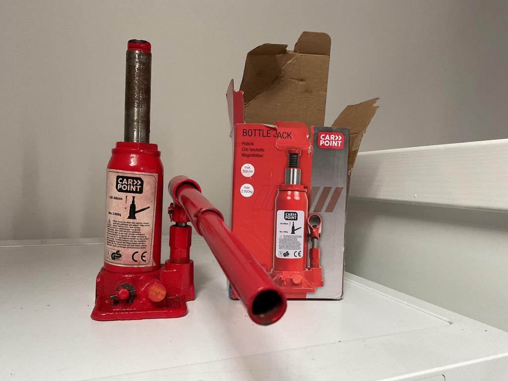 Potkrik - Bottle Jack - Max. 2000kg - Goed functionerend, Ophalen, Gebruikt, Hydraulisch, Potkrik