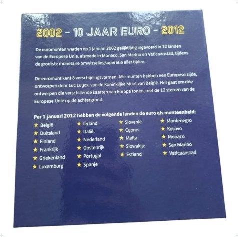 Nederland 2 Euro 2002-2012 herdenking 10 jaar Euro, Ophalen of Verzenden, Koningin Beatrix, Euro's, Setje