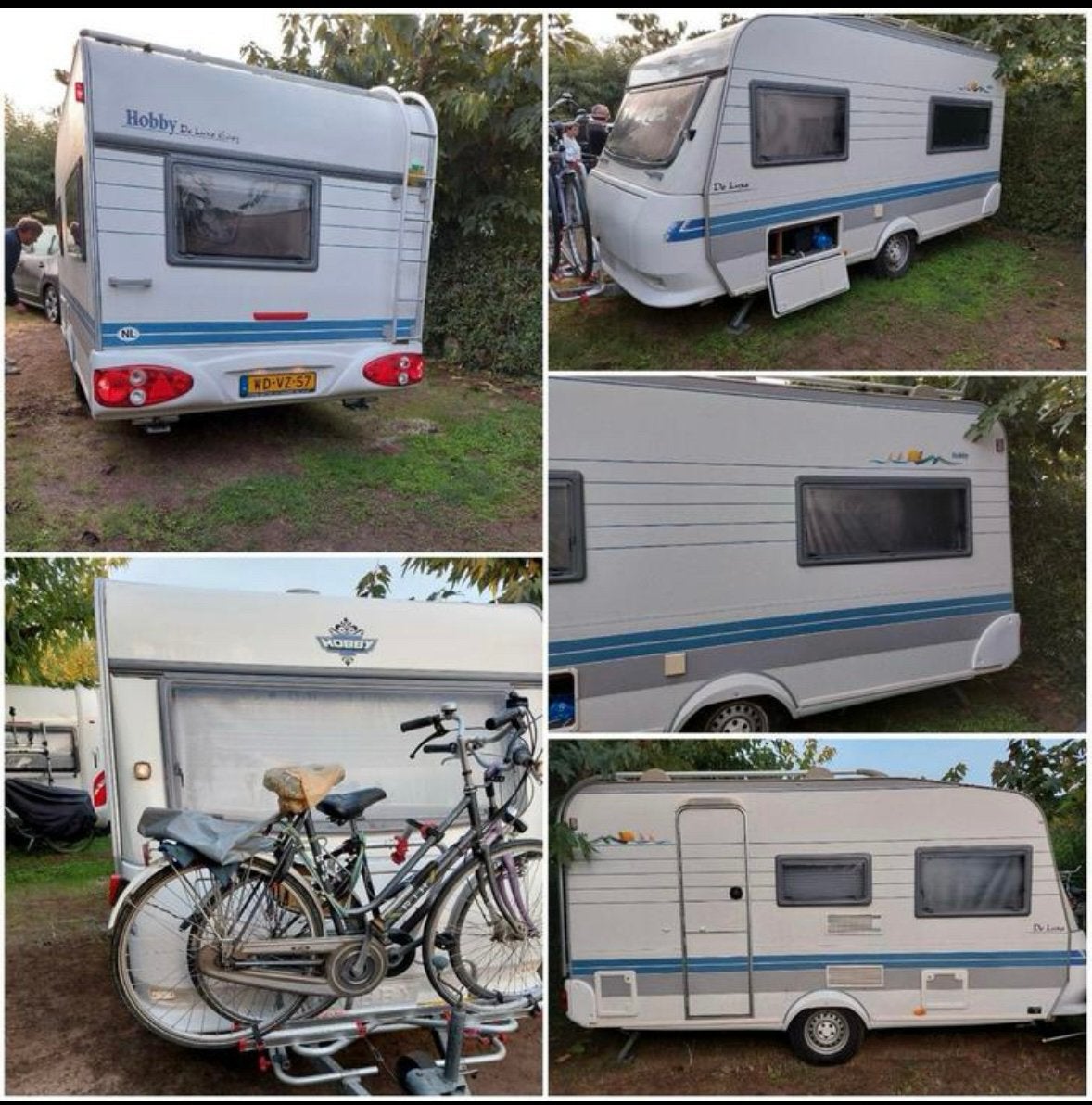 SPANJE - Caravan Hobby 400 SB 2002, Vast bed, Hobby, Treinzit, 750 - 1000 kg