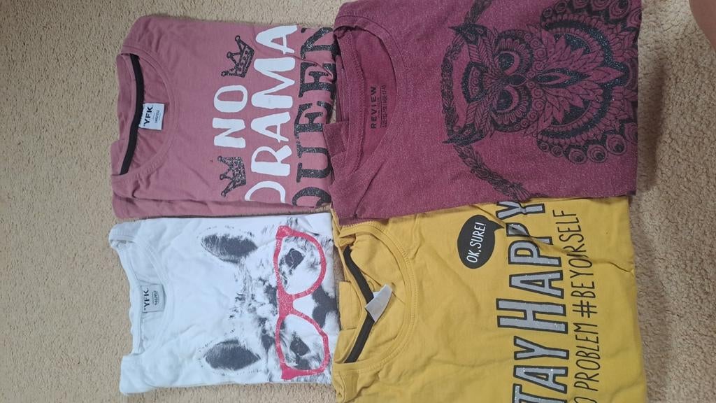 4x longsleeve 152/158, Ophalen, Zo goed als nieuw, Jongen, Shirt of Longsleeve