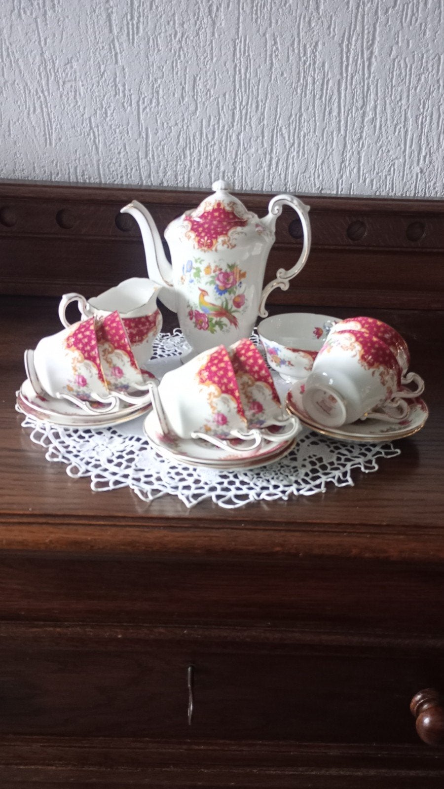 Rockingham Red Tea Set, Ophalen of Verzenden