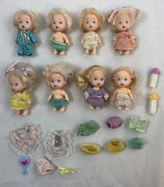 Tyco Quints babypoppen set van 8 figuren, Coolsingel 104, 3011 AG Rotterdam, Netherlands, Verzenden, Overige typen, Zo goed als nieuw