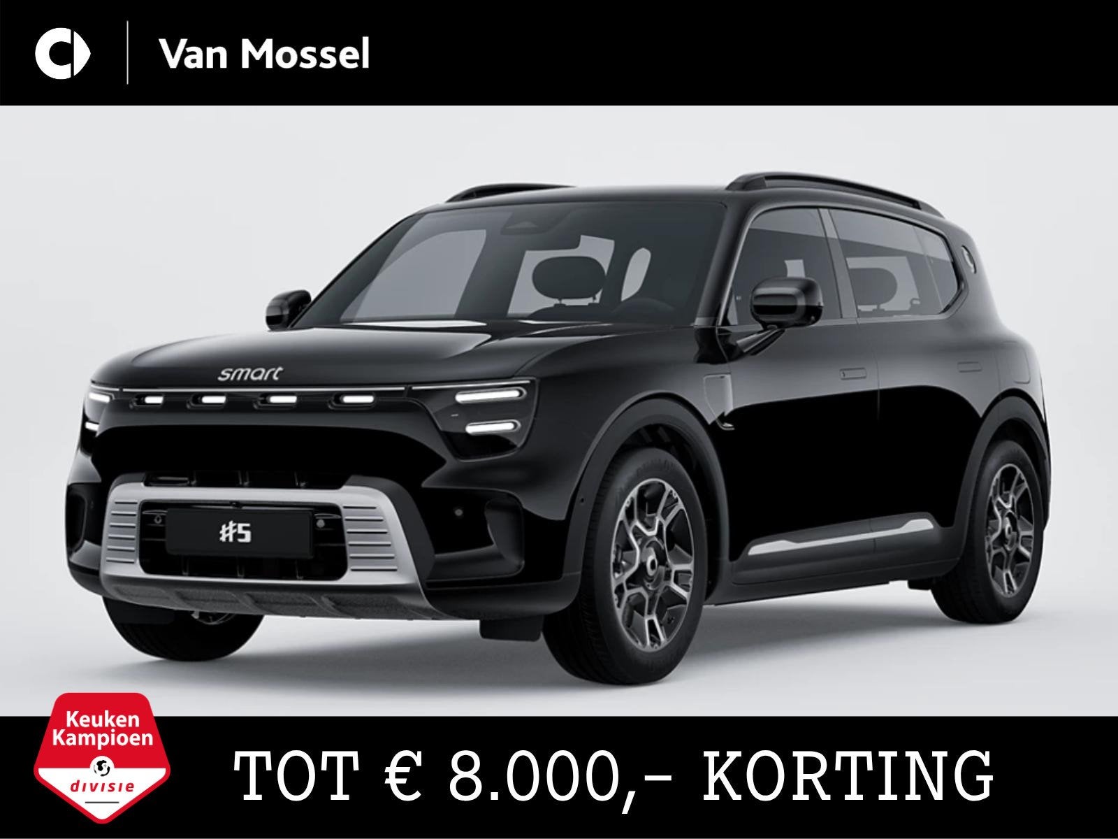 smart #5 Pro / Verwarmd stuurwiel/ Keyless entry/ 13-inch OL, Auto's, Automaat, Nieuw, 1600 kg, Stoelverwarming