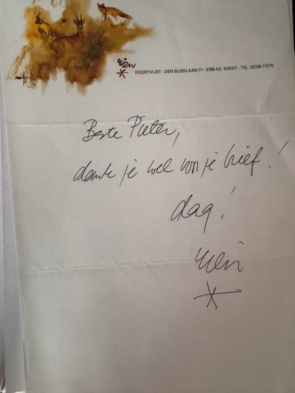 Rien Poortvliet handtekening zeldzaam, Verzamelen, Ophalen of Verzenden, Zo goed als nieuw
