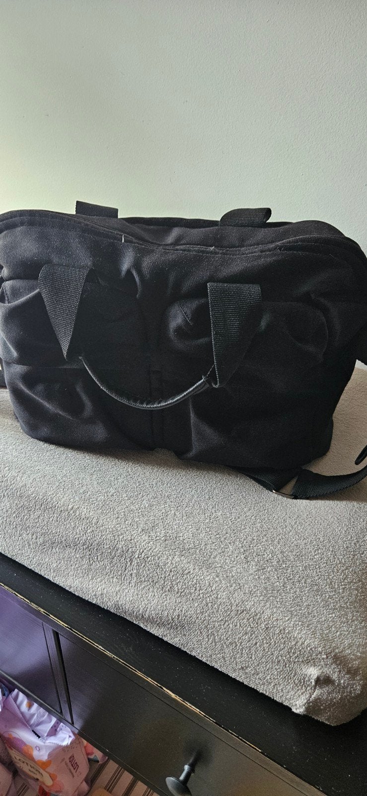 Verzorgingstas Joolz, met verschoningsmat, Ophalen of Verzenden, Zo goed als nieuw, Zwart, 30 cm of meer