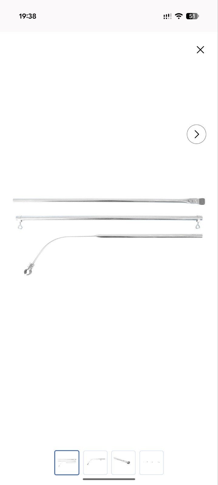 Nokbogen staal 22mm, max. lengte 2,40 meter, Caravans en Kamperen, Ophalen, Zo goed als nieuw