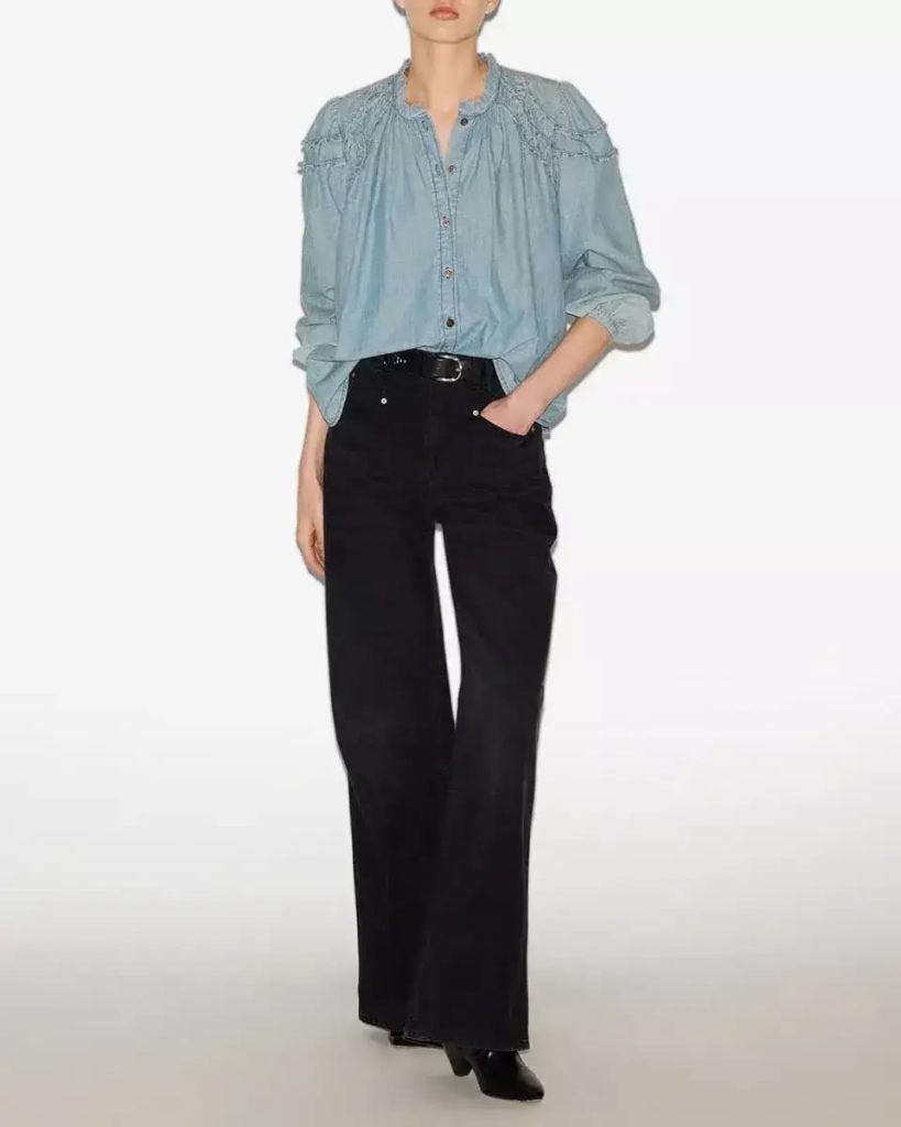 Isabel Marant Etoile blouse maat 38/40 twv € 300 nieuw!, Maat 38/40 (M), Blauw, Pauw, Nieuw