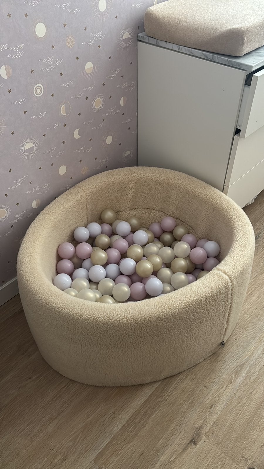 Moje teddy beige ballenbak met ballen, Ophalen, Gebruikt, Jongen of Meisje