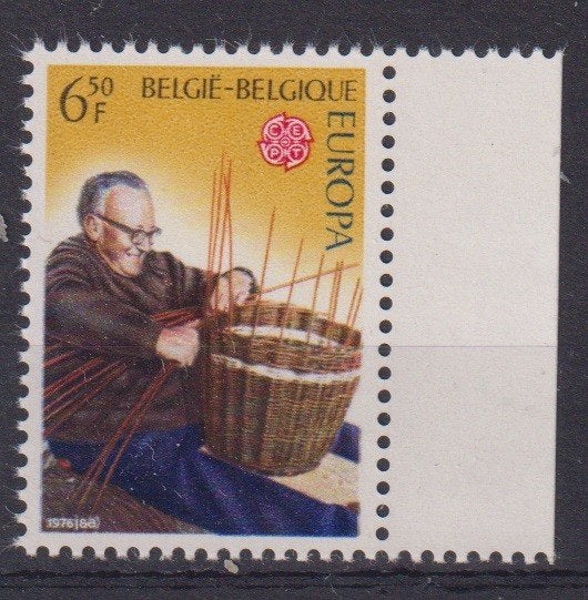 Belgie 1976 EUROPA Mandenmaker met TAB, Verzenden, Postfris, Dier of Natuur