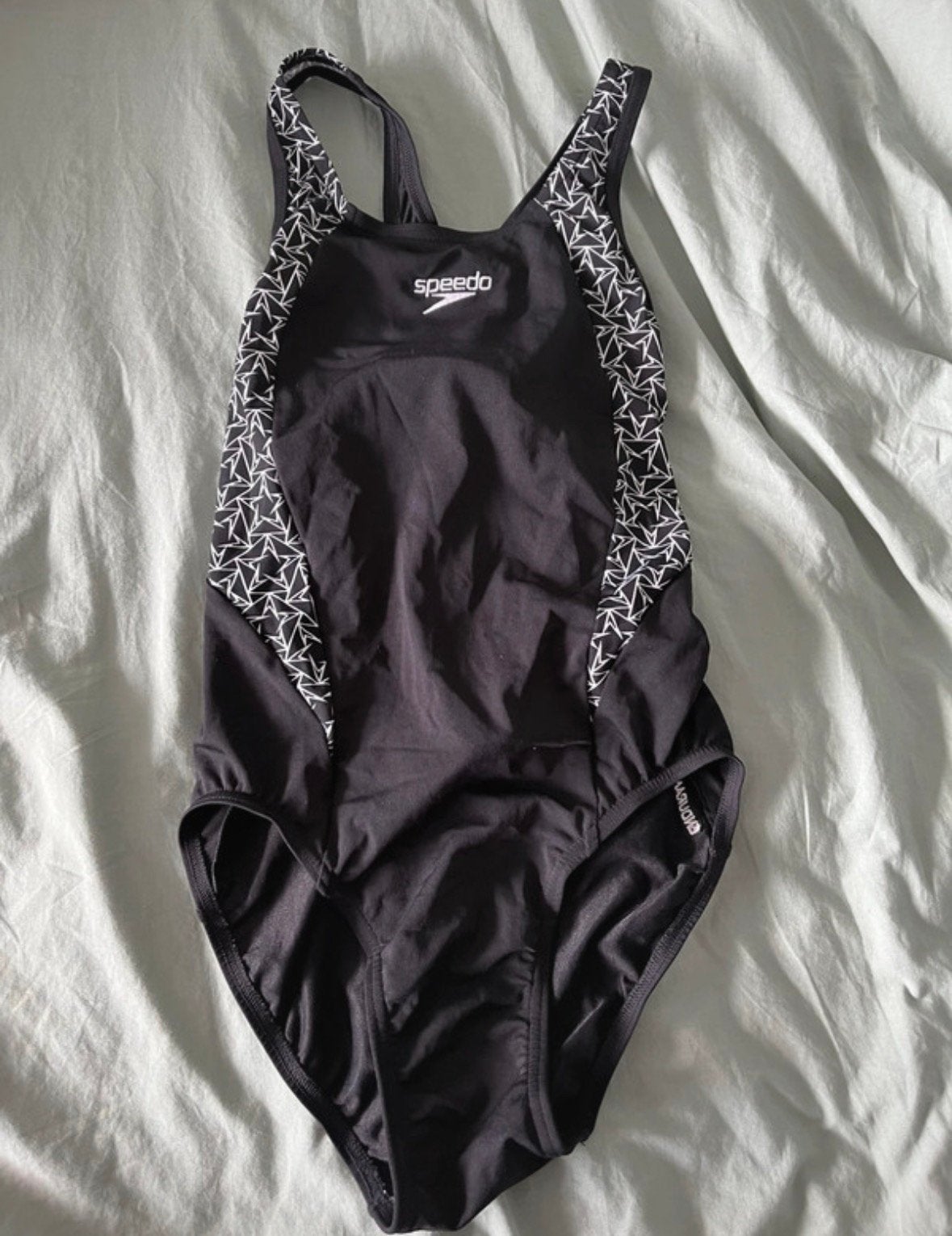 Speedo badpak zwart met wit, Verzenden, Zo goed als nieuw, Zwart, Badpak