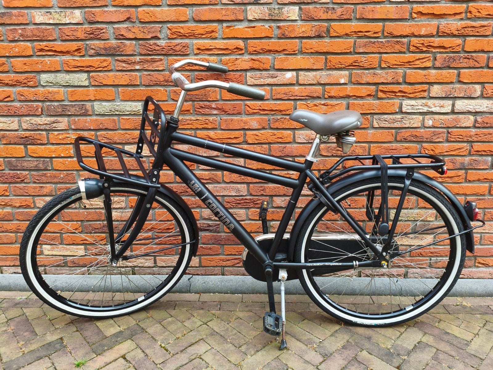Cortina U4 Transportfiets 26 inch - Mat Zwart, Fietsen en Brommers, Terugtraprem, Gebruikt, Overige merken, Ophalen