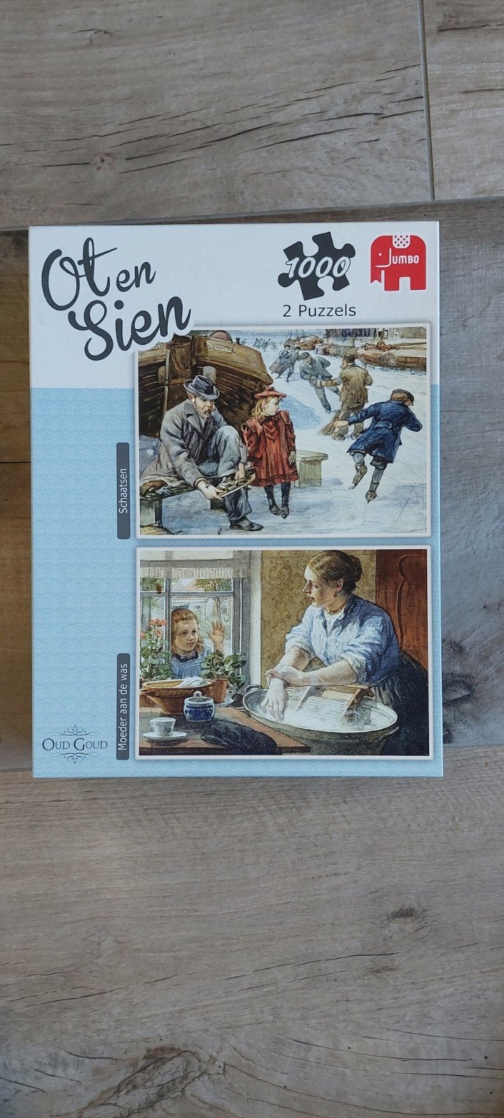 Jumbo Oud Hollands Puzzel 2x1000 stukjes, Ophalen, 500 t/m 1500 stukjes, Gebruikt