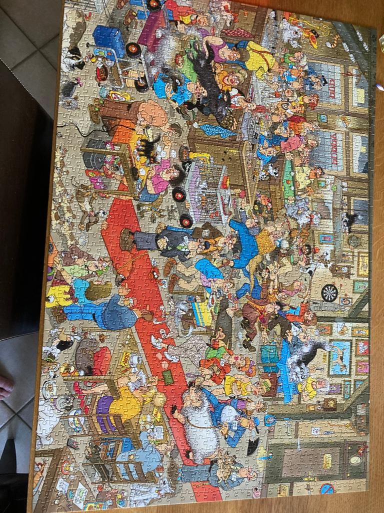 Jan van Haasteren De Hondenshow 1500 stukjes - Zo goed als n, Hobby en Vrije tijd, Denksport en Puzzels, Ophalen of Verzenden