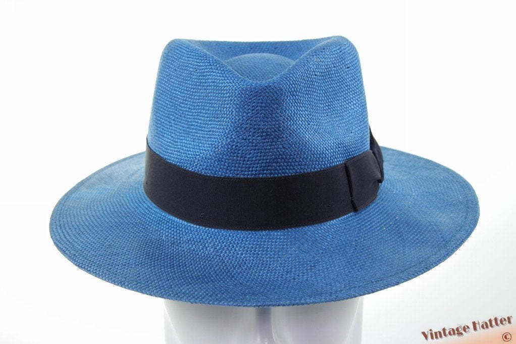 stro panama hoed Stetson Traveller Viscose blauw S 56 Nieuw, Stetson, Hoed, Nieuw, Ophalen of Verzenden