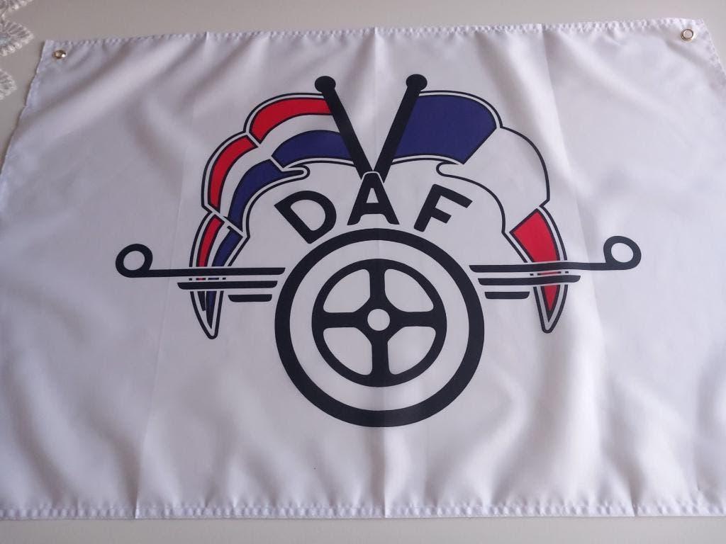DAF BANNER 60X90 MET BEVESTIGGINGSOGEN VOOR DE DAF FREAKS, Ophalen of Verzenden, Nieuw, Auto's
