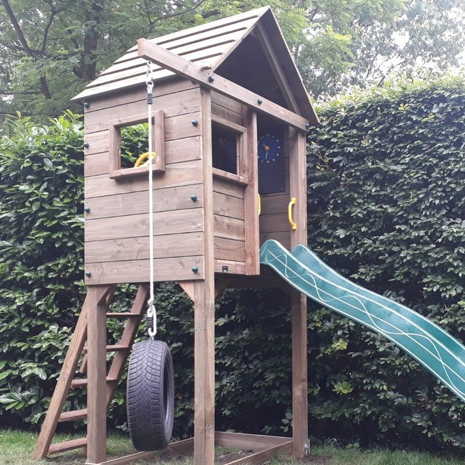 speeltoren SCHOOLHUIS klimtoren speelhuis speeltoestel, Ophalen, Nieuw, Klimnet, Aanbouwonderdeel