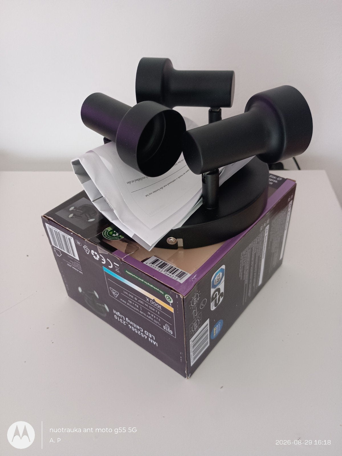 Nieuwe LIVARNO Home LED plafondlamp - 3 spots, warm wit, Ophalen