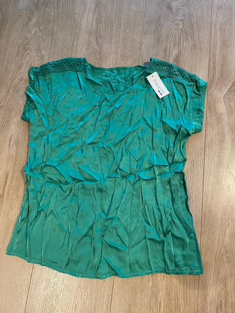 Nieuw blouse gras groen mt 42-44 box 13, Verzenden, Nieuw, Maat 42/44 (L), Groen