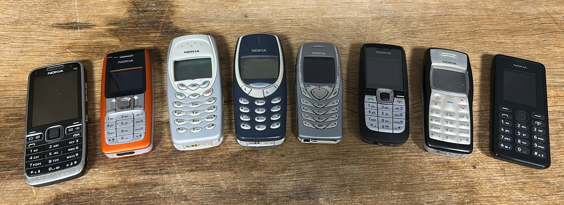 8 oude vintage NOKIA telefoons., Overige modellen, Geen camera, Zwart, Ophalen of Verzenden