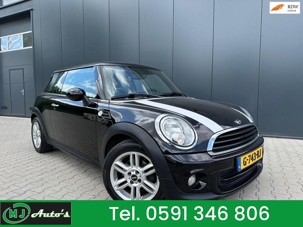 Mini Mini 1.6 One Chili|Bj2012|Airco|Lmv, Voorwielaandrijving, Euro 5, Zwart, 4 stoelen