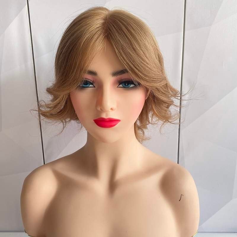 Luxe pruik / wig. 1 donor wig 100% Europees menselijk haar, Ophalen of Verzenden, Nieuw, Pruik of Haarverlenging