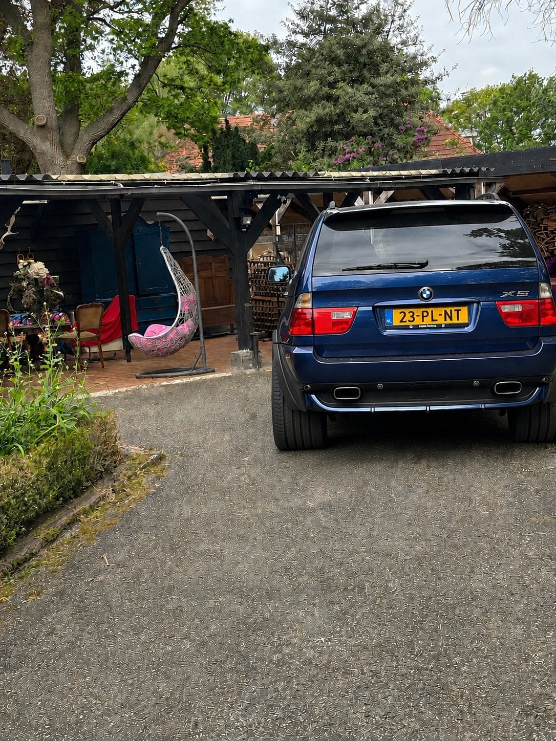 BMW X5 4.8 I AUT 2004 Blauw, Auto's, Automaat, 2175 kg, Blauw, Origineel Nederlands