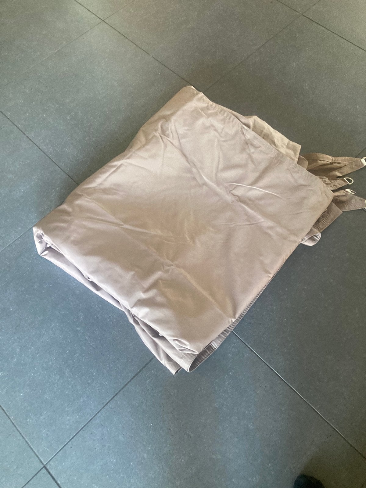 Vida XL tuindoek tarp 5*6 kleur taupe, Tuin en Terras, Schaduwdoeken, Ophalen of Verzenden, Zo goed als nieuw