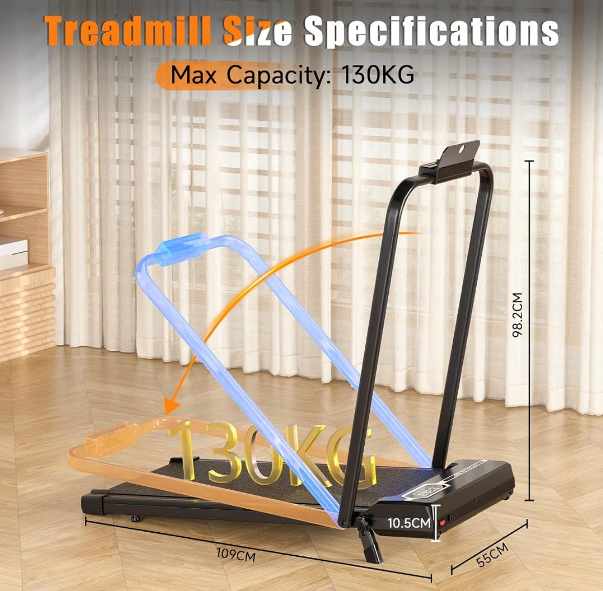 Elektrische Loopband / Treadmill - Zo goed als nieuw, Sport en Fitness, Ophalen, Zo goed als nieuw, Metaal, Loopband