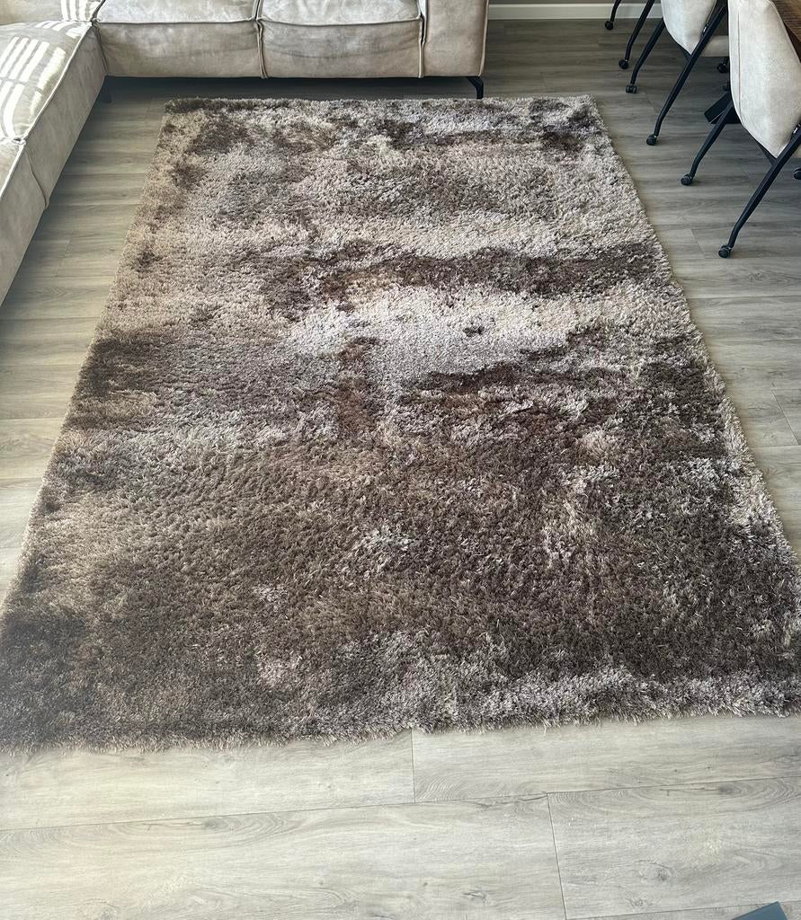 ERIC KUSTER STIJL vloerkleed hoogpolig, Ophalen, Bruin, 200 cm of meer, Zo goed als nieuw