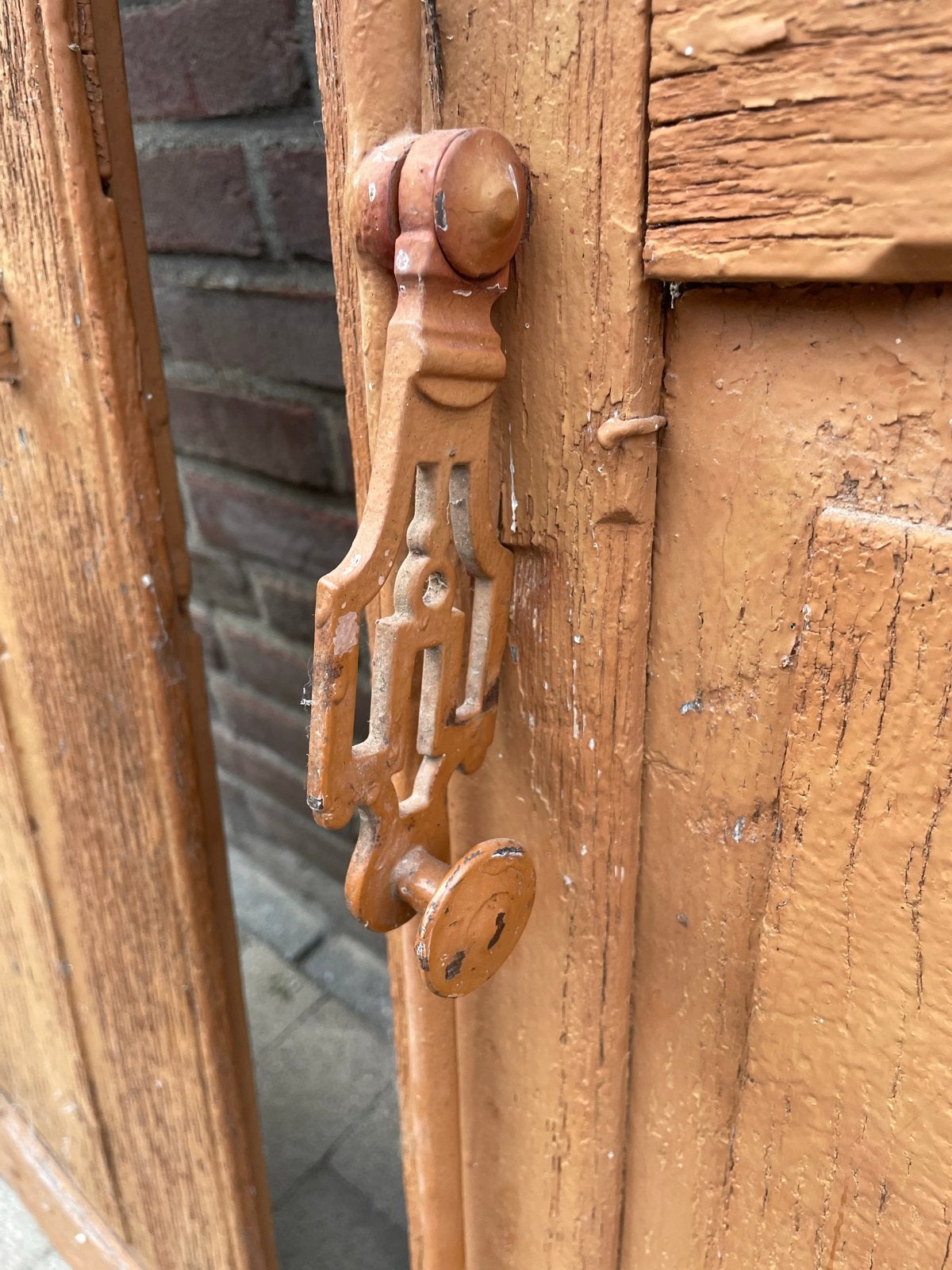 Antieke houten luiken - 145x42cm, Ophalen