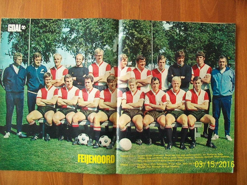 Goal nummer 23- 1971 ( Poster Feijenoord), Verzenden, Gebruikt, Feyenoord, Boek of Tijdschrift