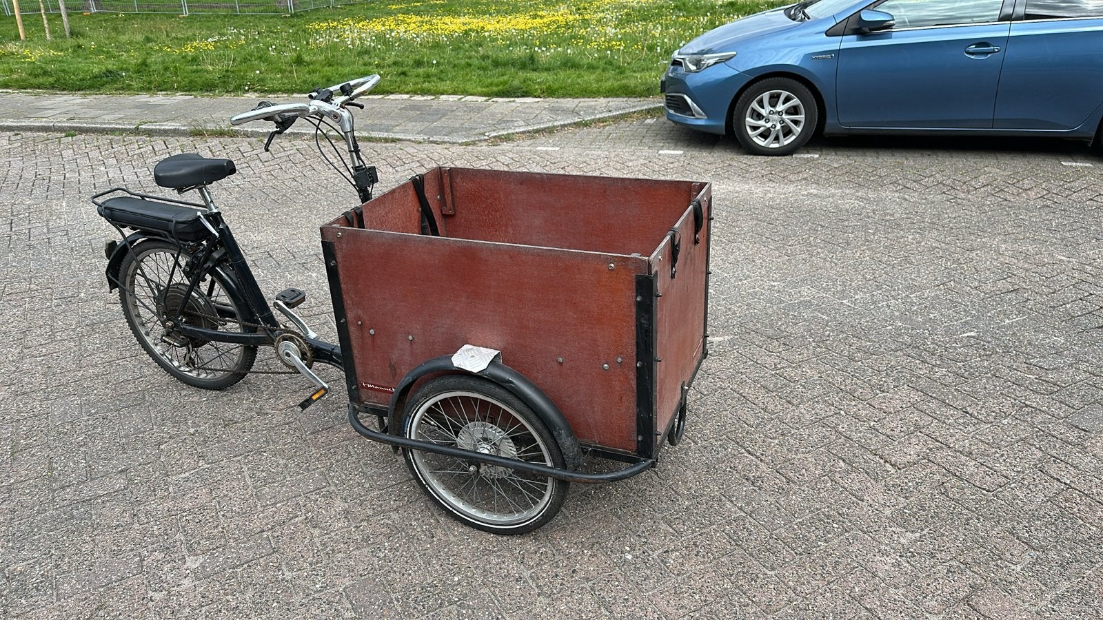 Elektrische Bakfiets - Ideaal voor Kinderen/Goederen, Fietsen en Brommers, Fietsen | Bakfietsen, Terugtraprem, Gebruikt, Elektrisch