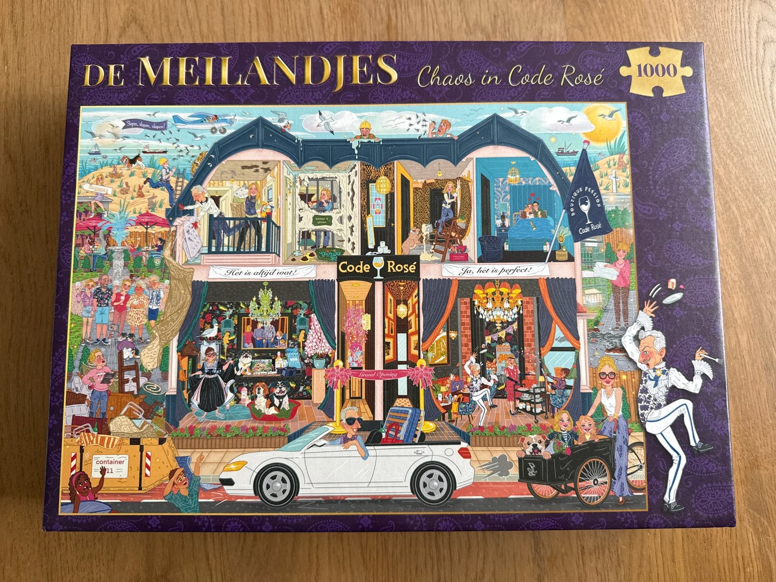 De Meilandjes Chaos in Code Rosé 1000 stukjes legpuzzel, Hobby en Vrije tijd, Ophalen of Verzenden, 500 t/m 1500 stukjes, Zo goed als nieuw