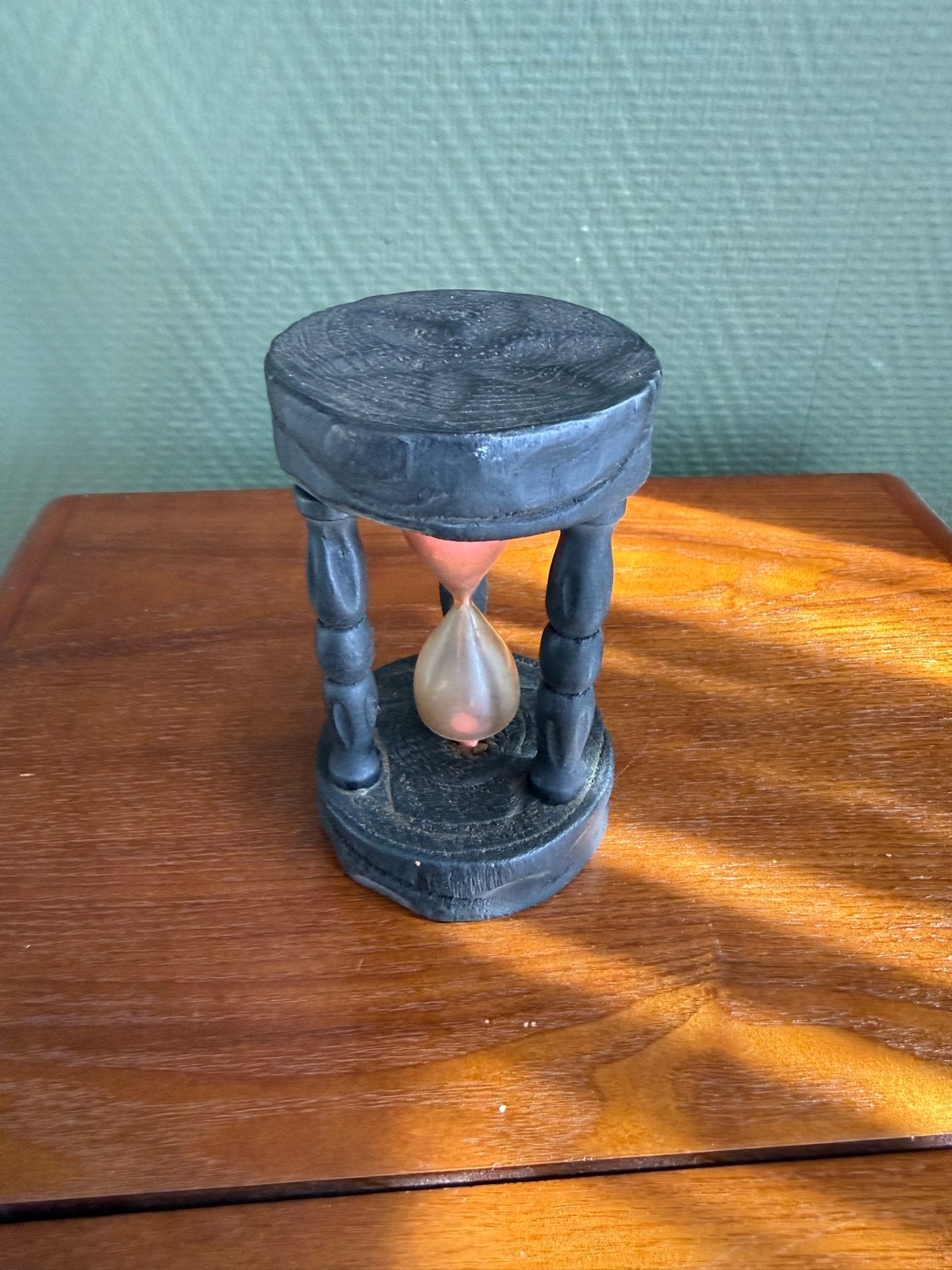 Vintage Zandloper - Houten Frame, Antiek en Kunst, Ophalen of Verzenden