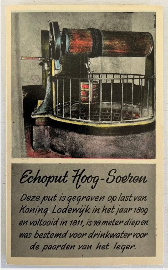 Oude Ansichtkaart - Hoog-Soeren - Theehuis echoput, Verzamelen, Ophalen of Verzenden, 1940 tot 1960, Gelopen, Gelderland