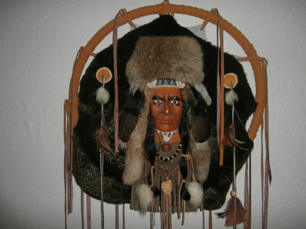 Wanddecoratie Indiaan Keramiek, Huis en Inrichting, Ophalen of Verzenden, Zo goed als nieuw
