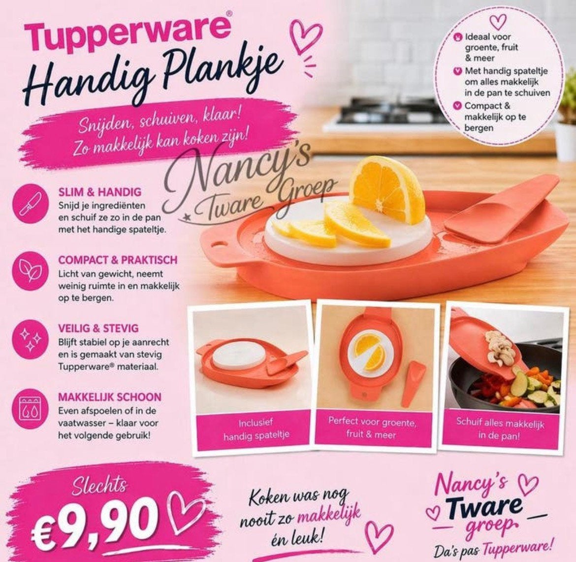 Handig plankje Tupperware, Ophalen, Nieuw, Oranje, Overige typen