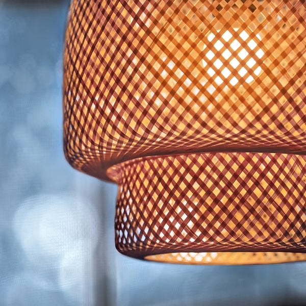 Sinnerlig bamboe hanglamp - IKEA, Huis en Inrichting, Ophalen, Zo goed als nieuw, Hout, E27 (groot)