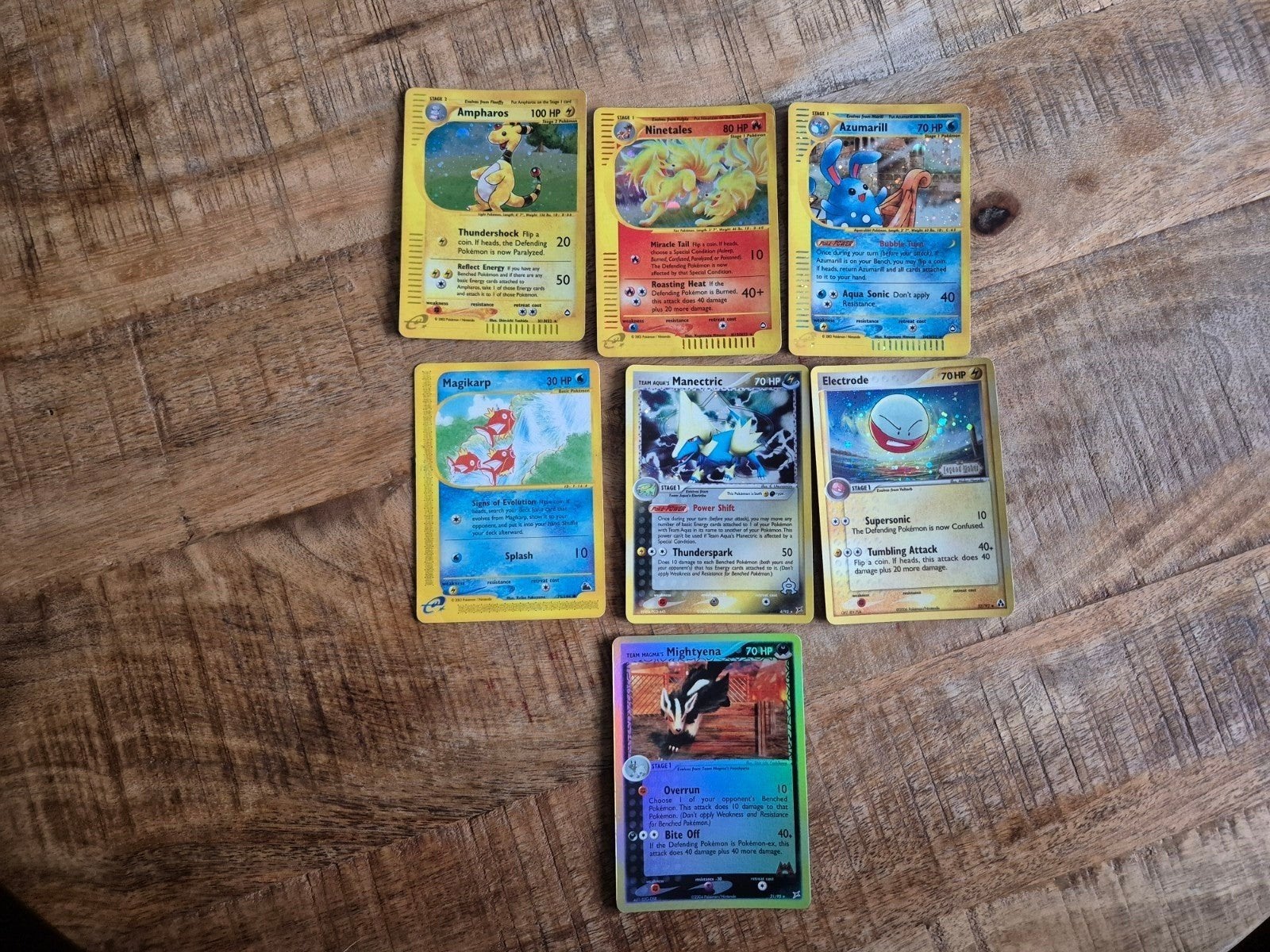 Pokémon Kaarten Collectie - 7 stuks, diverse zeldzaamheid, Ophalen, Gebruikt, Meerdere kaarten, Foil